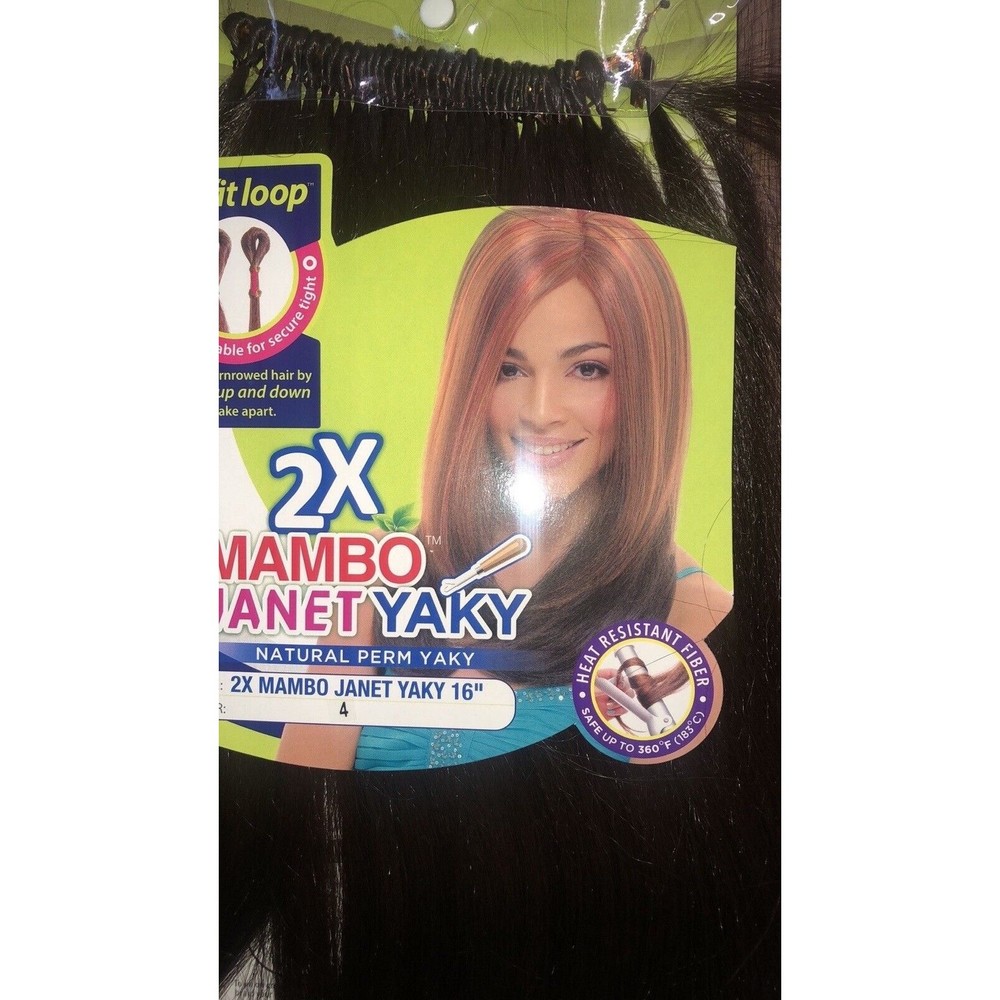 Janet Collection 2X Mambo Yaki 16” - Color 4 Chocolate Selfit Loop - 1 PACKS NEW - Picture 4 of 14